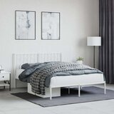 vidaXL Metalni okvir za krevet s uzglavljem bijeli 135x190 cm | shoptok.hr