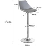 Casa Selección Sive barske stolice u setu podesive visine 2 kom od umjetne kože (visine sjedala 56,5 cm) – | shoptok.hr