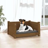  Pasja postelja medeno rjavo 55,5x45,5x28 cm trdna borovina, (20799583) | Shoptok.si