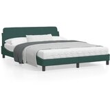 vidaXL Okvir za krevet s uzglavljem tamnozeleni 160x200 cm baršunasti | shoptok.hr