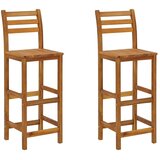  3-dijelni vrtni barski set od masivnog bagremovog drva Smeđa 60 cm table length | Shoptok.si
