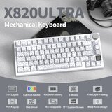 Attack Shark bežična gaming tastatur X820Ultra mehanička/trimode/tft screen/gasket/white countur | Eponuda.com