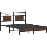  Okvir kreveta bez madraca smeđi hrast 140x190 cm izrađeno drvo | shoptok.hr