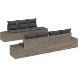  Sjedeća garnitura za vrt 8 kom. Siva poliratan 294 x 62 x 69 cm | shoptok.hr