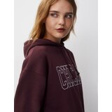 Pull&Bear Majica 'CHICAGO' vinsko rdeča / bela | Shoptok.si