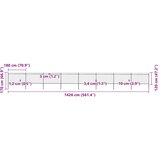  Vrtna ograda s vrhom koplja Čelik 1426x120 cm Crna | shoptok.hr