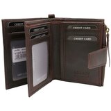 Fashion Hunters Brown roomy men's wallet in a retro style | Shoptok.si