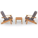 3-dijelna vrtna garnitura Adirondack masivno bagremovo drvo | shoptok.hr