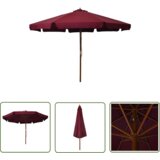  The Living Store Zunanji senčnik z lesenim drogom 330 cm bordo - Senčnik, (21742780) Cene