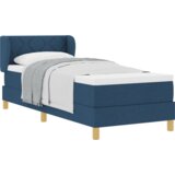 Box Spring Krevet s Madracem - Plava - 80x200 cm - Tkanina | shoptok.hr