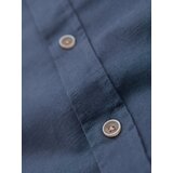 Ombre Men's linen shirt with classic collar and pockets REGULAR FIT - blue | Shoptok.si