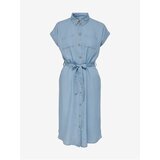 Only Light blue shirt dress with tie Pema - Women | shoptok.hr