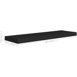 vidaXL plutajuća zidna polica crna 80 x 23,5 x 3,8 cm MDF | shoptok.hr
