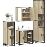Maison Chic Kopalniški sestavi - Kopalniška garnitura 4-delna sonoma hrast inženirski les, (21787612) | Shoptok.si
