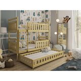 Molarem Home Drveni dječji krevet na kat Oliwia s tri kreveta - svijetlo drvo - 190x90 cm - Bez madraca | shoptok.hr