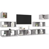  7-dijelni set TV ormarića siva boja betona od iverice | shoptok.hr