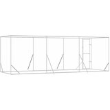 Vanjski kavez za pse srebrni 6 x 2 x 2 m od pocinčanog čelika | shoptok.hr