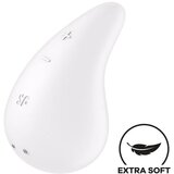 Satisfyer dew drop - vodoodporni klitorisni vibrator z možnostjo polnjenja (bel) | Shoptok.si