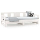  Izvlečna dnevna postelja bela trdna borovina 2x(90x190) cm, (20643910) | Shoptok.si
