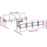 vidaXL Sjedeća garnitura za vrt 9 pcs Antracit 70 x 70.5 x 31.5 cm | shoptok.hr