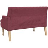  Klupa s jastucima boja vina 113 x 64,5 x 75,5 cm od tkanine | Eponuda.com