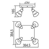  Redo 04-466 - Spot svetiljka OLAF 4xE14/12W/230V | Eponuda.com