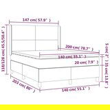  Box spring postelja z vzmetnico svetlo siva 140x200 cm blago, (20901208) | Shoptok.si