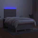  Krevet box spring s madracem LED svjetlosivi 120x200 cm tkanina | shoptok.hr