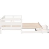 vidaXL Izvlečna dnevna postelja s predali bela 80x200cm trdna borovina | Shoptok.si