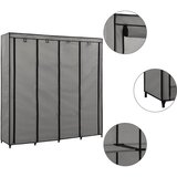 vidaXL Garderobna omara s 4 predelki siva 175x45x170 cm Cene