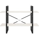 Ormarić za knjige s 2 razine bijeli 100x30x70 cm od borovine | shoptok.hr