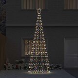  LED Božićno drvce s zemljanim klinovima Šareni 400 cm Željezo | shoptok.hr