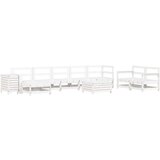  10-dijelni set vrtnih sofa bijeli od masivne borovine | shoptok.hr