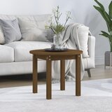 The Living Store Klubska mizica medeno rjava Ø 55x45 cm trdna borovina - Klubska Mizica, (21781181) | Shoptok.si