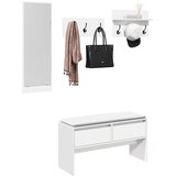  4-dijelni set namještaja za hodnik bijeli od konstruiranog drva | shoptok.hr