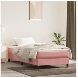 vidaXL Madrac s džepičastim oprugama rozi 80 x 210 x 20 cm baršunasti | shoptok.hr
