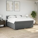  Krevet s oprugama i madracem tamnosivi 200 x 200 cm od tkanine | shoptok.hr