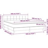  Box spring postelja z vzmetnico temno rjava 180x200 cm blago, (20896044) | Shoptok.si