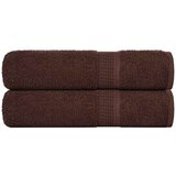 vidaXL Brisače za tuširanje 2 kos rjava 70x140 cm 360 g/m² 100% bombaž | Shoptok.si