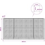  Gabion s žicom debljine 3,5 mm i mrežom 5x5 cm 400x20x200 cm Slike