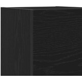 vidaXL komplet TV omar 4 dela stenske črni hrast inženirski les, črni hrast TV stojalo 80x30x30 cm narejeno iz inženirskega lesa, stenske TV omare - 2 kosi črni hrast, 30.5x30x90 cm, narejeno iz inženirskega lesa | Shoptok.si