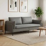 SOFA za 3 osobe 3-sjedalo Tamnosiva 222 x 81 x 89 cm Baršun - Tamnosiva 180 cm Cijene