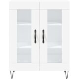  Visoka komoda bijela 69,5x34x180 cm konstruirano drvo Slike