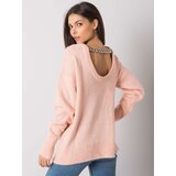 RUE PARIS Sweater-LC-SW-1002.05-light pink | Shoptok.si