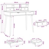  Set toaletnog stolića FAUSKE 2 kom. Bijela 100 x 50 x 103,5 cm | shoptok.hr