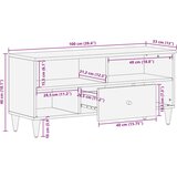 TV omarica 100x33x46 cm trden mangov les | Shoptok.si