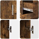  Kreveta s policom FLORIN Dimljeni hrast 88,5 x 30,5 x 73 cm | shoptok.hr