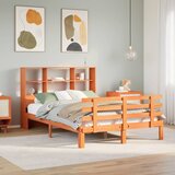 vidaXL Krevet s regalom za knjige bez madraca 160x200 cm od borovine | shoptok.hr