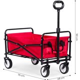  Sklopiva Vrtna Kolica za Prijevoz na Plažu, Crvena, 48x90 cm, MultiGarden | shoptok.hr