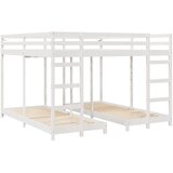  Trokatni krevet Bijelo 200 x 200 cm Čvrsto borovo drvo | Eponuda.com